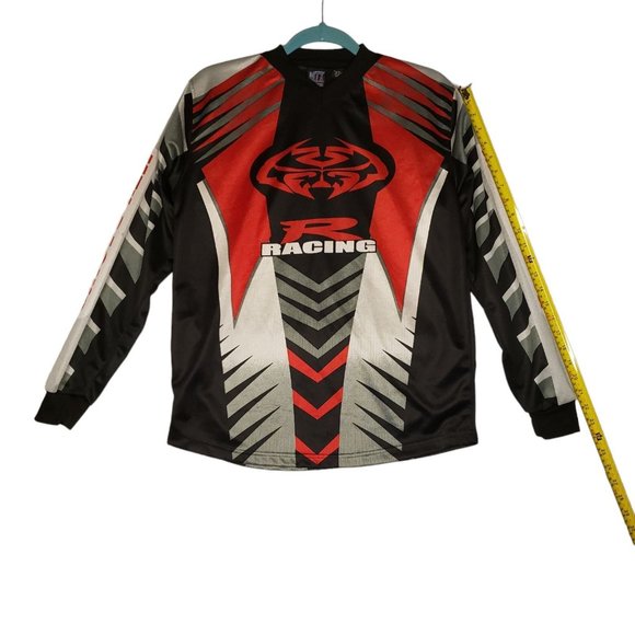 MTX Motocross Bike Racing Jersey Shirt Long Sleeve Red Youth Boys Size Large - Picture 4 of 10